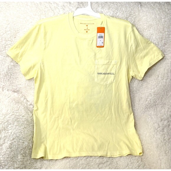 Margaritaville T-shirt Yellow Short Sleeve Marlin Fish Beach Vacation Tee Size M - Picture 2 of 4
